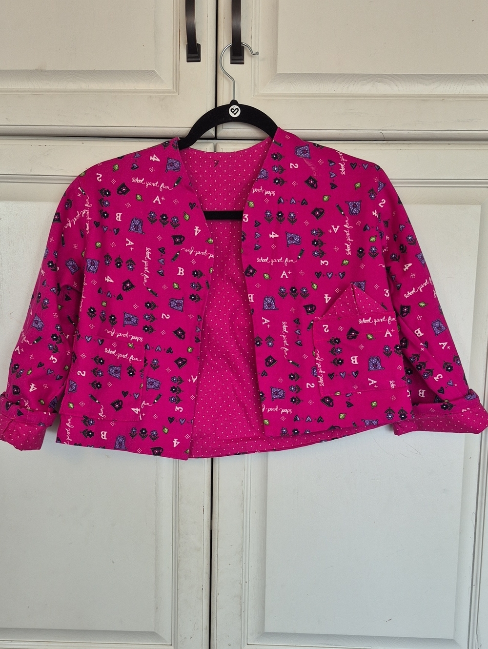 Handmade Kids Bright Pink Patterned Jacket